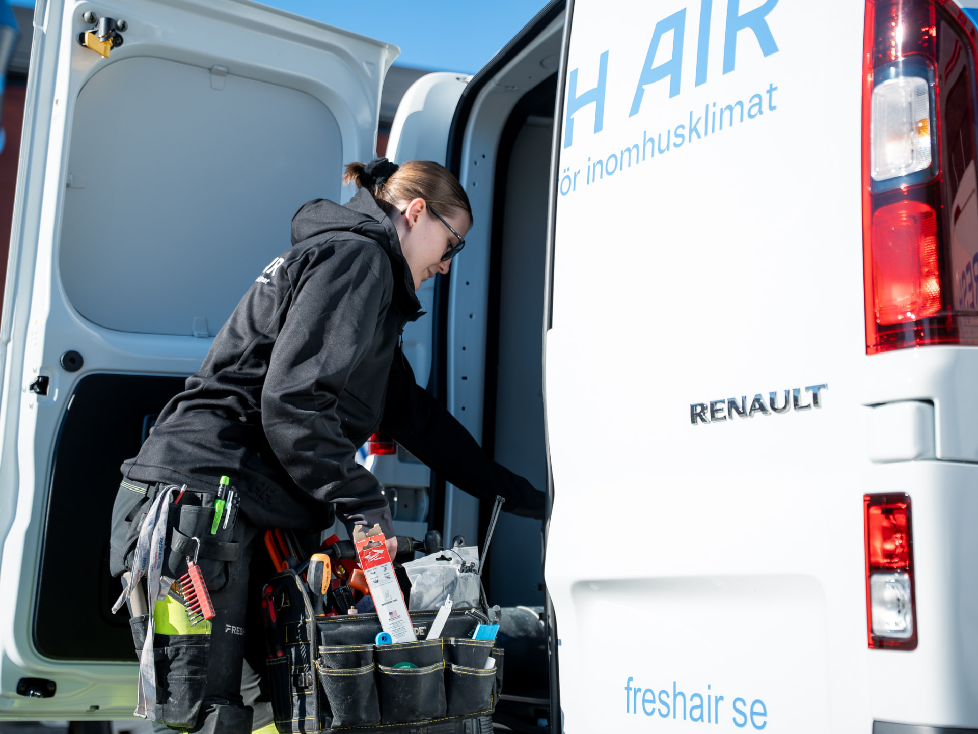 Fresh Air-tekniker på plats hos kund